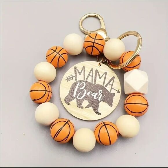 3 for $26 - Mama Bear Basketball Keyring - Picture 1 of 3